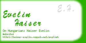 evelin haiser business card
